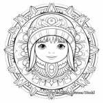 Child-Friendly Snow Angel Mandala Coloring Pages 4