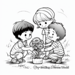 Children Sharing Kindness Coloring Sheets 4