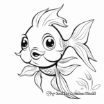Children’s Favorite Goldfish Cartoon Coloring Pages 1