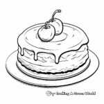Children’s Simple Sponge Cake Coloring Pages 4