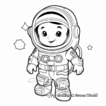 Children's Cartoon Astronaut Coloring Pages 2