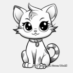 Children's Cartoon Kitty Coloring Pages 4