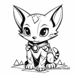 Children's Fun Sphynx Kitten Coloring Pages 4