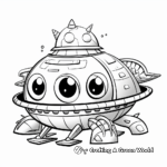 Children's Fun: Cartoon Alien Ship Coloring Pages 2