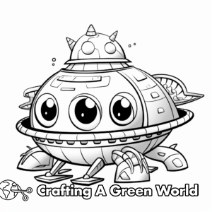 Alien Spaceship Coloring Pages - Free & Printable!