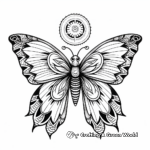 Children's Painted Lady Butterfly Mandala Coloring Sheets 3