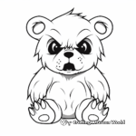 Children's Scary Teddy Bear Coloring Pages 3