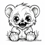 Children's Scary Teddy Bear Coloring Pages 4