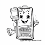 Children's Toy Phone Coloring Pages 1