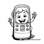 Children's Toy Phone Coloring Pages 3