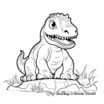 Chilling Allosaurus Coloring Pages 4