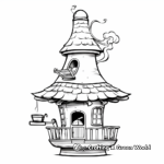 Chimney Bird Feeder Coloring Pages for Adults 1