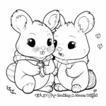 Chinchilla Pair Love Scene Coloring Pages 1