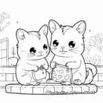 Chinchilla Pair Love Scene Coloring Pages 4