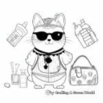 Chinchilla with Accessories Dress-Up Coloring Pages 4