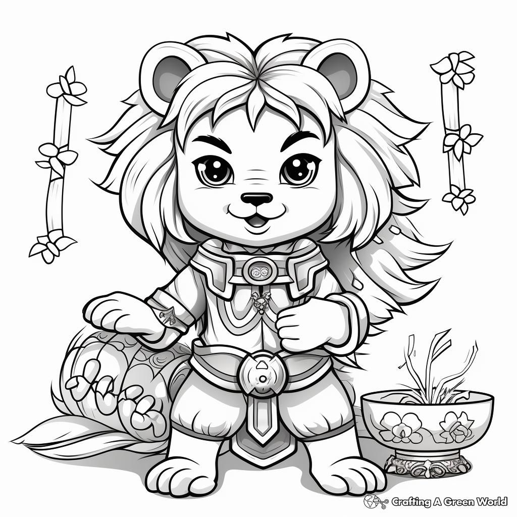 Chinese New Year 2023 Mythical Creatures Coloring Pages 3