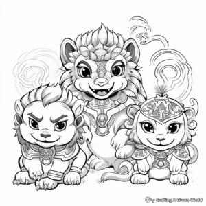 Chinese New Year 2023 Mythical Creatures Coloring Pages 4