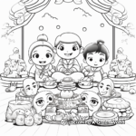 Chinese New Year Feast Coloring Pages 2