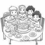 Chinese New Year Feast Coloring Pages 3