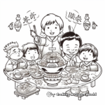 Chinese New Year Feast Coloring Pages 4