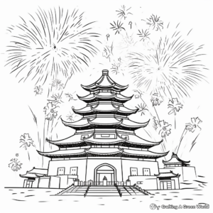 Chinese New Year Fireworks 2023 Coloring Sheets 2