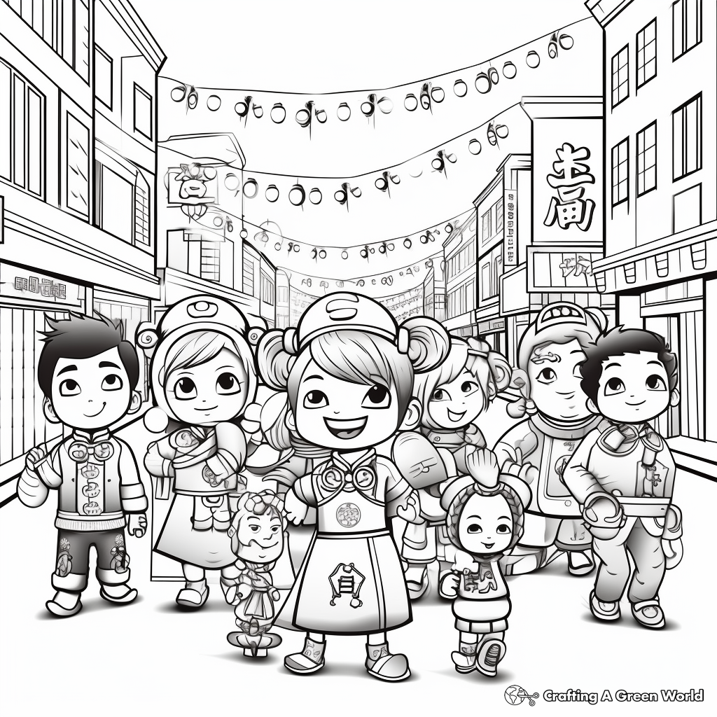 Chinese New Year Parade 2023 Coloring Pages 1
