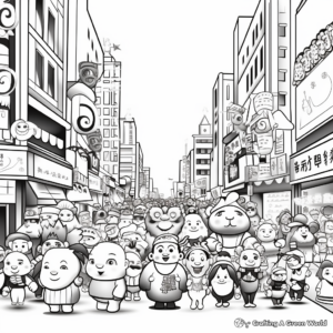 Chinese New Year Parade 2023 Coloring Pages 3