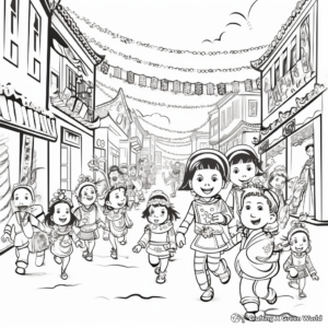 Chinese New Year Parade 2023 Coloring Pages 4