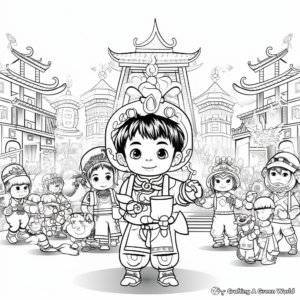 Chinese New Year Parade Coloring Pages 3
