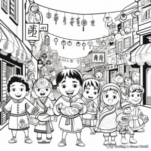 Chinese New Year Parade Coloring Pages 4