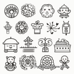 Chinese New Year Symbols and Decorations Coloring Pages 3