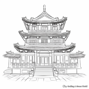 Chinese Temples and Architecture: Chinese New Year Coloring Pages 1