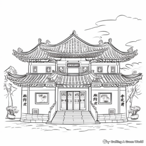 Chinese Temples and Architecture: Chinese New Year Coloring Pages 2