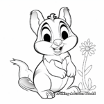 Chipmunk in Autumn: Seasonal Coloring Pages 2