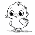 Chirpy Baby Chick Coloring Pages 1