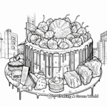 Chocolate Cake Coloring Pages for Chocolate Lovers 3