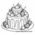 Chocolate Cake Coloring Pages for Chocolate Lovers 4