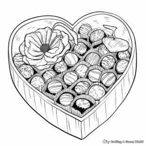 Chocolates Box Coloring Pages for Adults 2