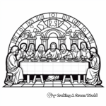 Christ at the Center: Last Supper Composition Coloring Pages 3