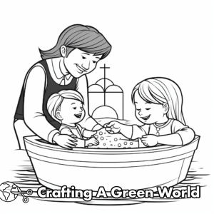 Baptism Coloring Pages - Free &amp; Printable!