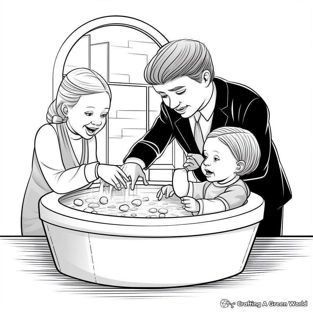 Christening Baptism Coloring Pages 2