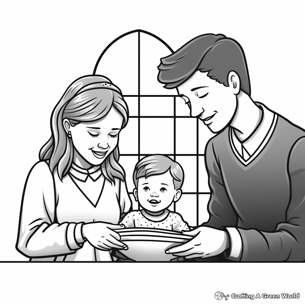 Christening Baptism Coloring Pages 4