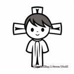 Christian Symbol: Cross Coloring Pages 1