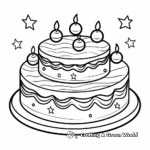 Christmas Cake Coloring Pages for Holiday Fun 2