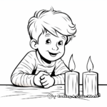 Christmas Candlelight Coloring Pages 1