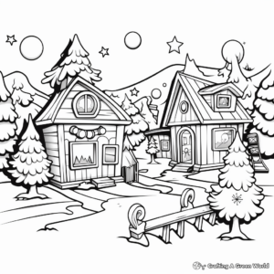 Christmas Light Displays Coloring Pages 1