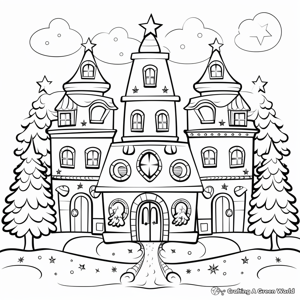Christmas Light Displays Coloring Pages 2