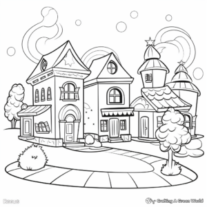 Christmas Light Displays Coloring Pages 3
