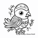 Christmas Peace Dove Coloring Pages 1