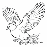 Christmas Peace Dove Coloring Pages 3